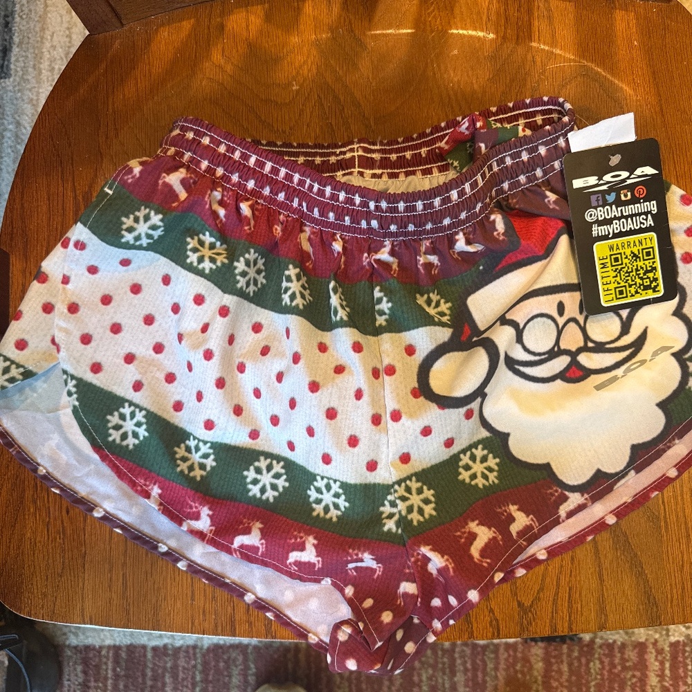 BOA ugly sweater Christmas running shorts